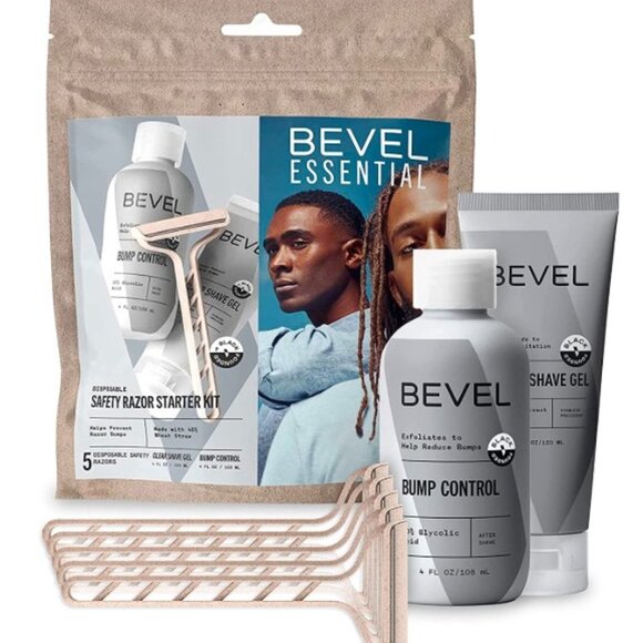 🆕 BEVEL ESSENTIALS Disposable Safety Razor Starter Kit - 5 CT - Picture 1 of 1